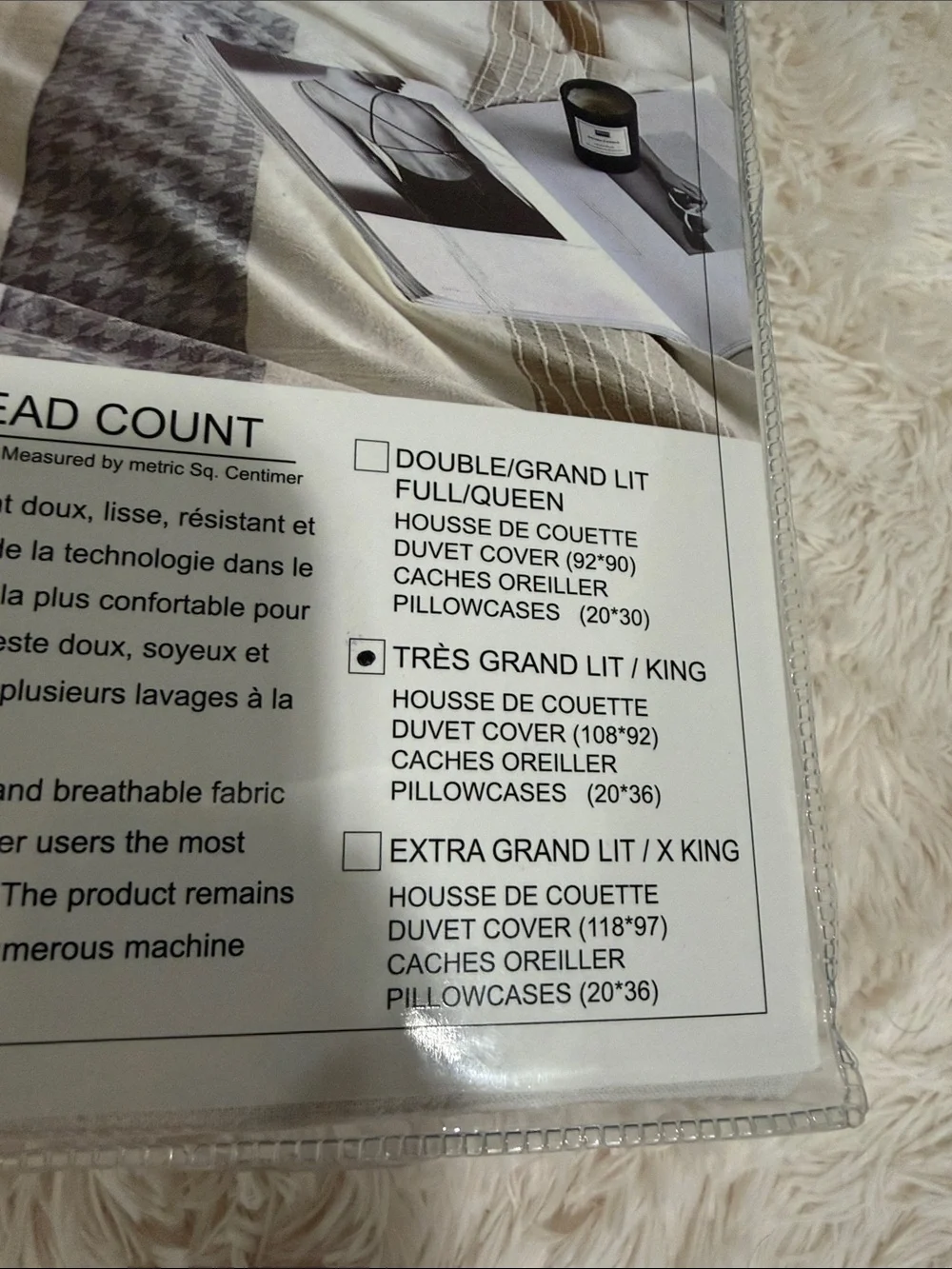 Livia Home 400 Fils Thread Count Size King .
